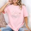 Minimalist Beach Sunset Shirt, Coastal Aesthetic Tee, Ocean Waves Shirt, Summer Vacation T-Shirt, Beach Lover Gift, Minimal Line Art Tee