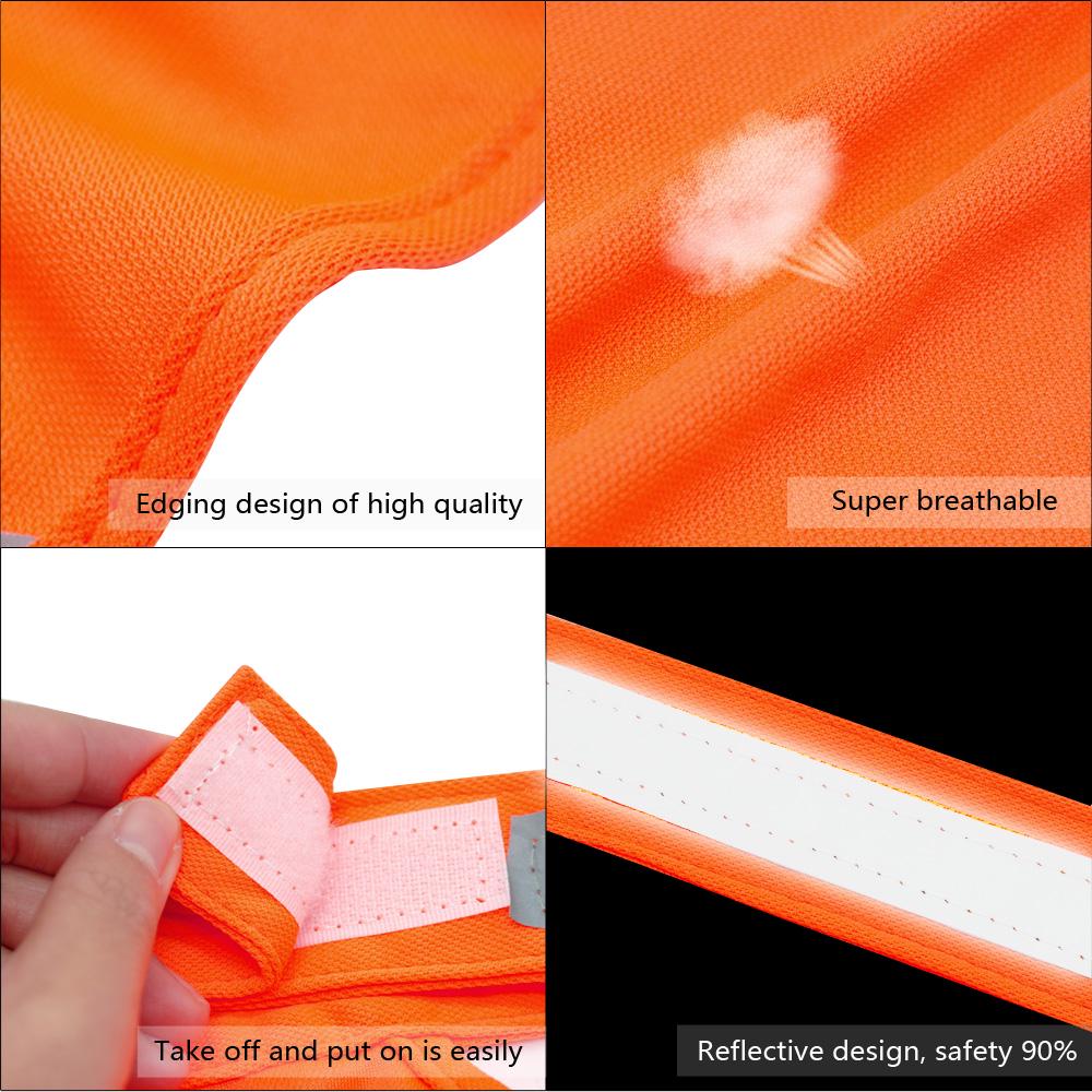Reflective Dog Vest Night Safety Fluorescent Dogs Clothes Visibility Pet Coat Waterproof for Small Large Pet Orange Green