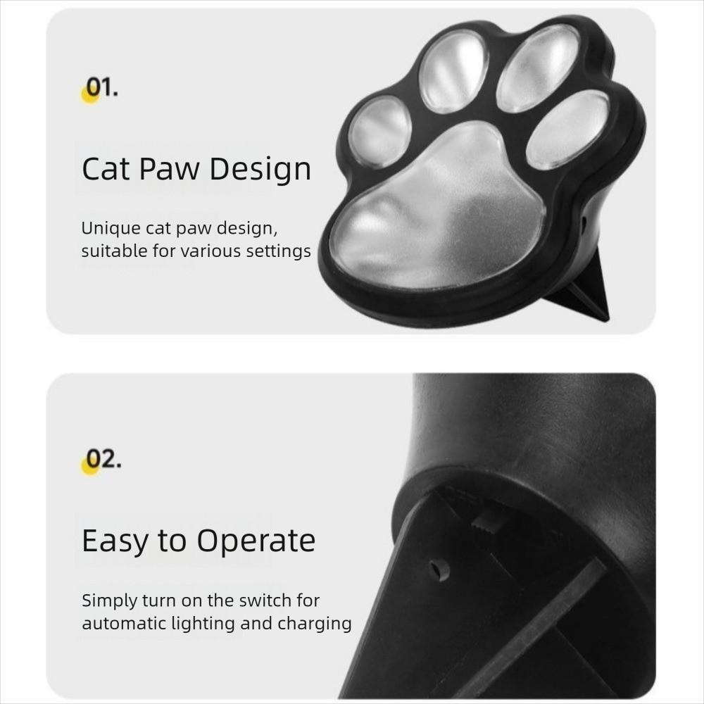 4Pcs Auto on/Off Solar Stone Lamp Energy Saving Outdoor Dog Claw Lamp LED Solar Light  Outdoor