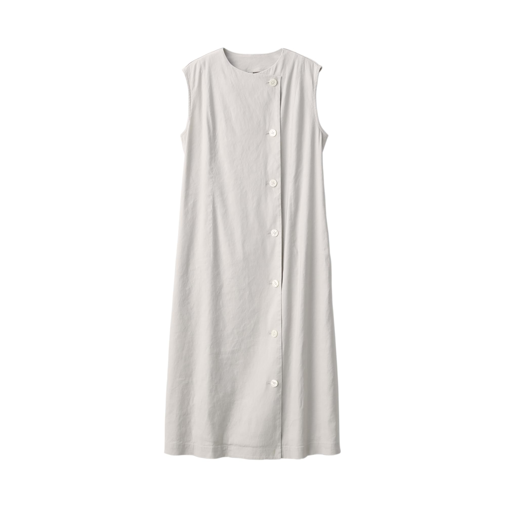 

MUJI Women s Hemp Blend Stretch Gilet Dress, Light Gray, Size XS, BC2IHA4S