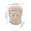Buddha Head Figurine Flower Pot Desktop Ornament Bonsai Resin Flowerpot Sculpture for Table Desk Shelf Cabinet Home Decor
