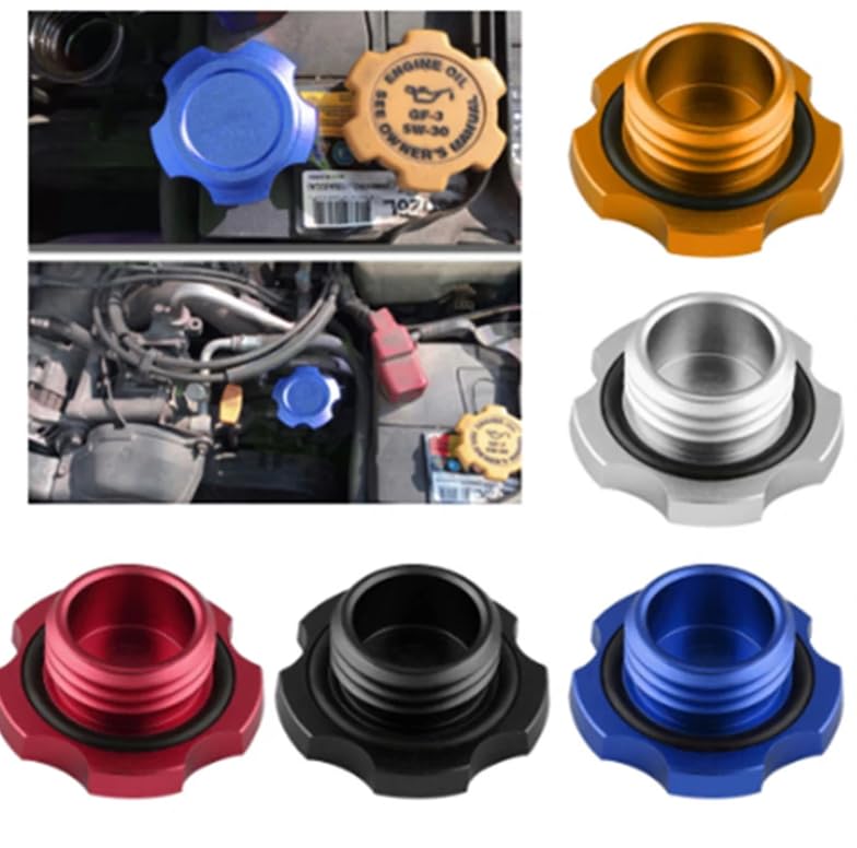 Silver STi Aluminum Filler Cap for Subaru WRX Impreza Legacy Forester Exiga