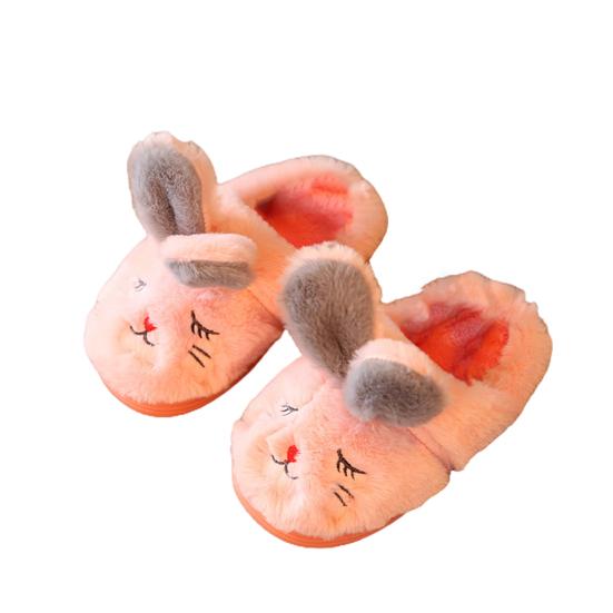 Kids Cartoon Bird Penguin Coral Velvet Soft Non Slip Slippers Home Warm Shoes