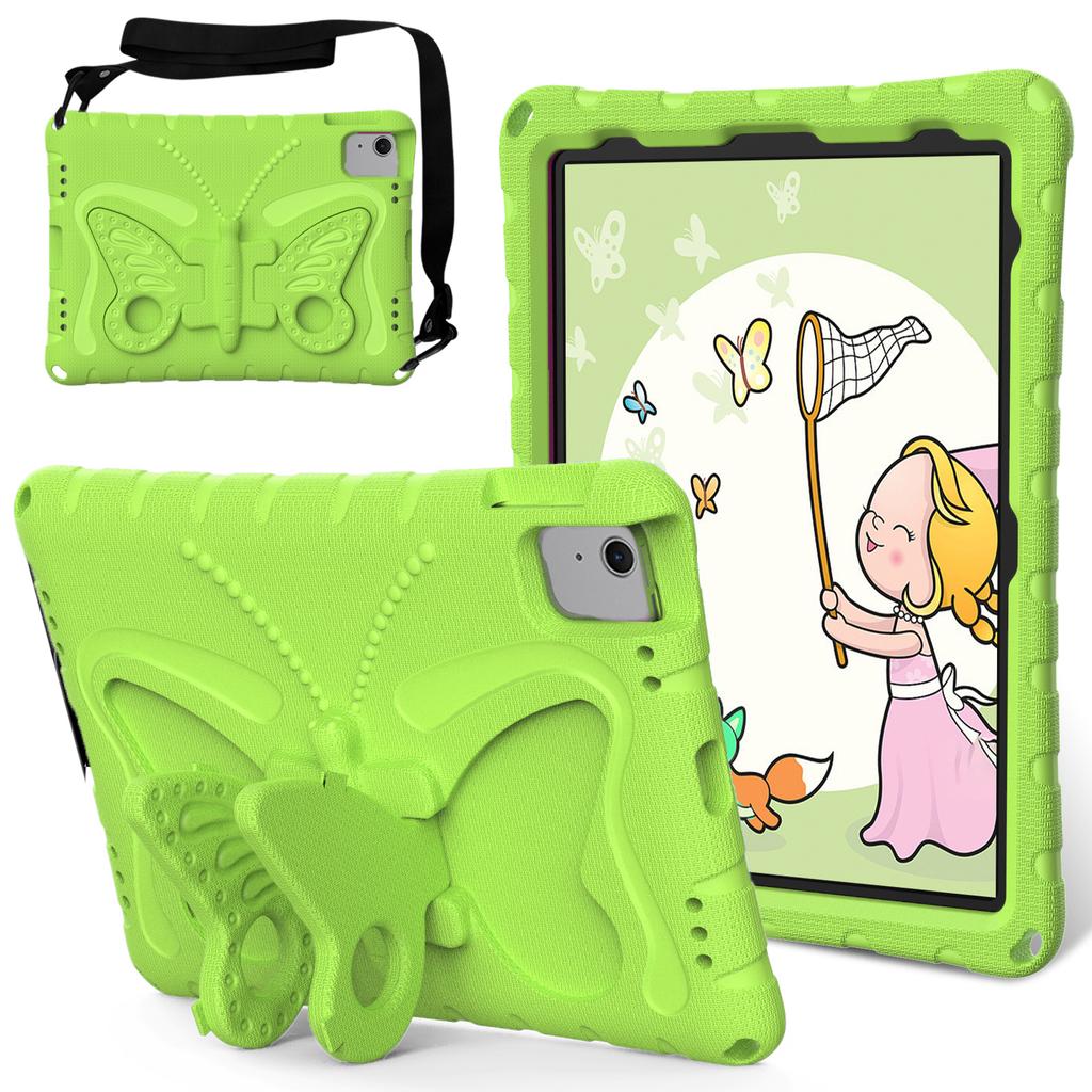For iPad Air 11 (2025)/(2024) Case Butterfly EVA Tablet Cover with Kickstand/Shoulder Strap