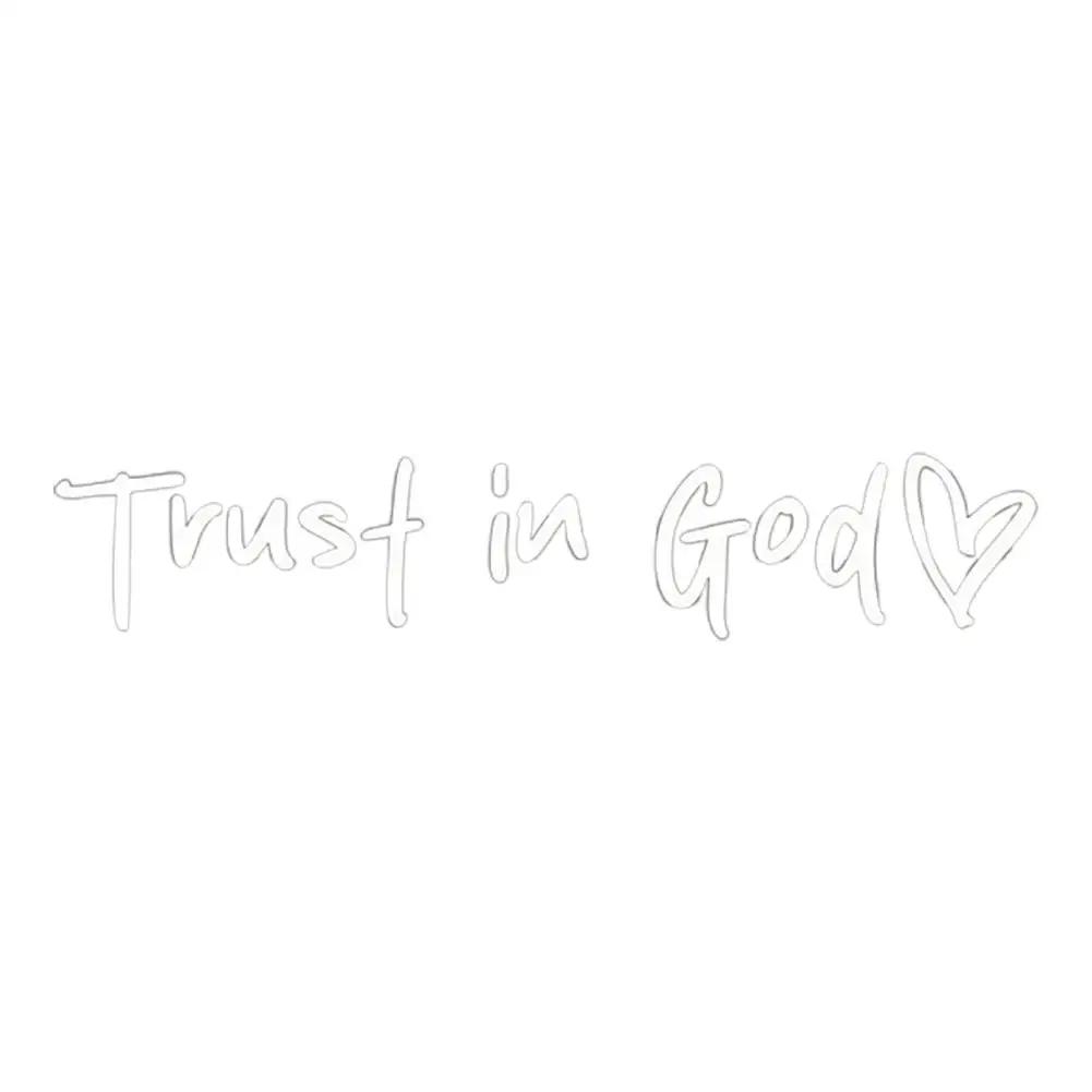 Trust In God Car Rearview Mirror Sticker Car Rearview Window Inspirational Ideal Decal Sticker Christian Vinyl Gift Mirror P8L1