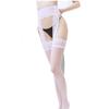 Plus-size lace-trimmed garter stockings, one-piece stockings, black silk, white long garter stockings, Yiwu