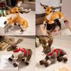 Christmas Reindeer Plush Decor With Pp Cotton Filling For Holiday Festivities
