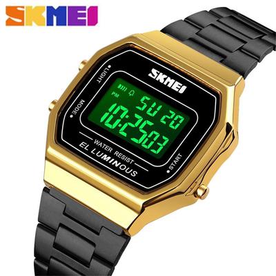 SKMEI Orologio da uomo digitale da lavoro Visualizzazione precisa dell'ora Data Settimana Sveglia Retroilluminazione 3ATM