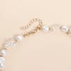 Modern Eight Point Star Necklace Short Length Neckchain For Women Edgy Street Style Jewelry With Faux Pearls Accent