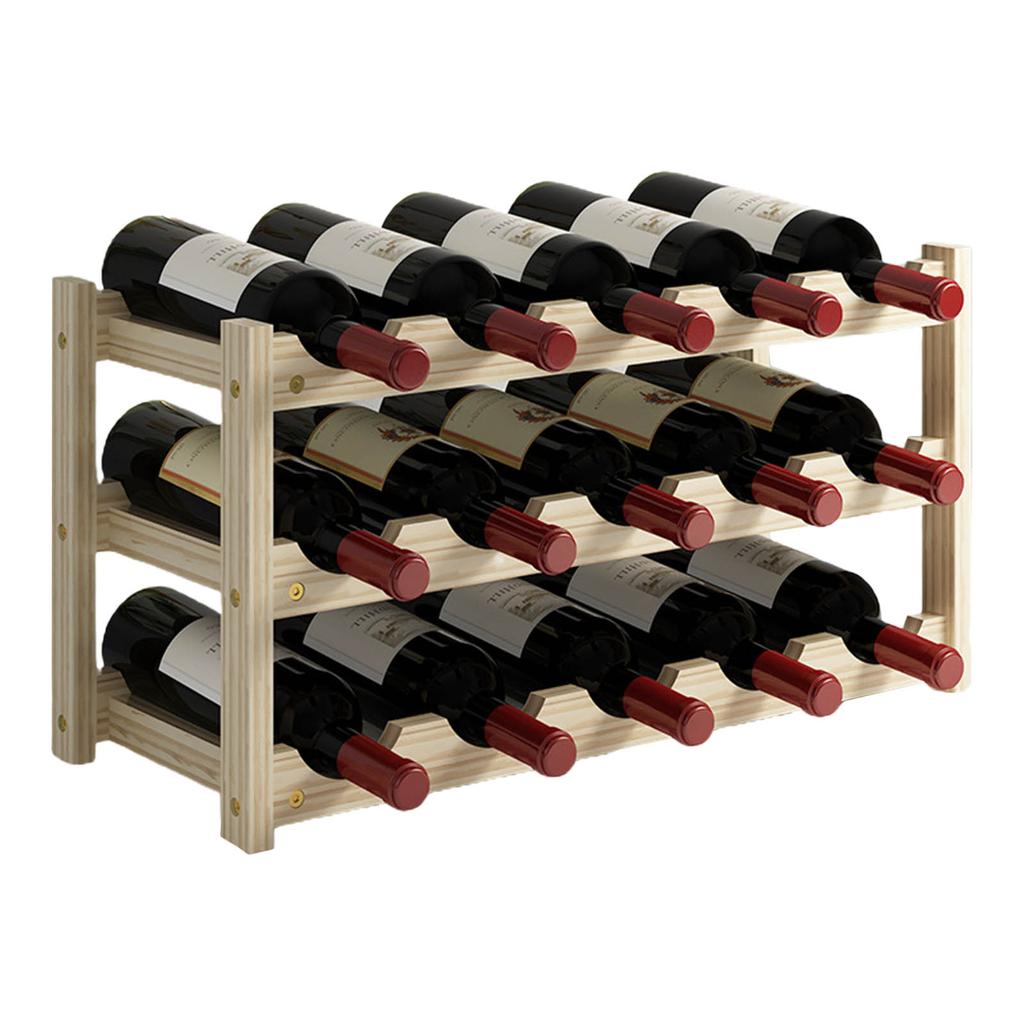 2/3/4 Tiers Wooden Wine Racks Home Bar Party Display Glass Holder Shelf Decoration Red Wine Storage Rack Stand Organizer