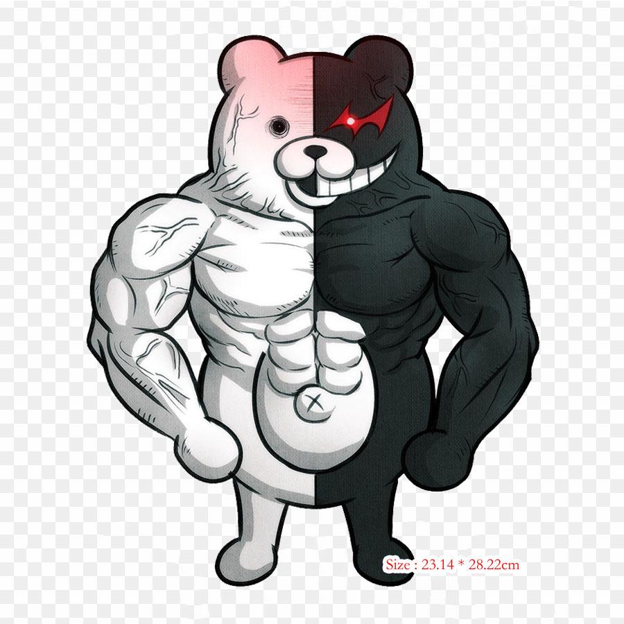 Danganronpa Monokuma Danganronpa V3 Killing Harmony Danganronp Stampa adesivo sui vestiti Adesivi termici fai-da-te per magliette Patch Ferro su toppa di trasferimento