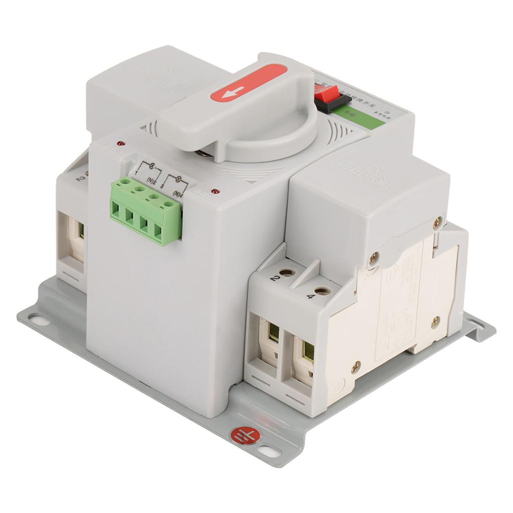 1pc Automatic Transfer Switch 63A 2P Mini Dual Power Automatic Transfer Switch Circuit Breaker 220V