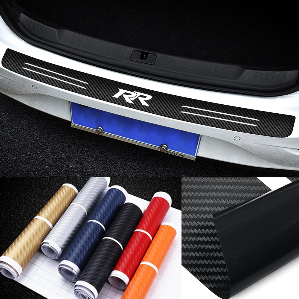 Car Rear Bumper Trunk Carbon Fiber Protective Sticker Anti-scratch Protective Film For Honda Civic Jazz Accord Vezel Insight