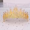 Hot Selling European Baroque Bridal Alloy Diamond Pearl Crown Headdress Crown Phoenix Crown Hair Accessory Rhinestone Highlight