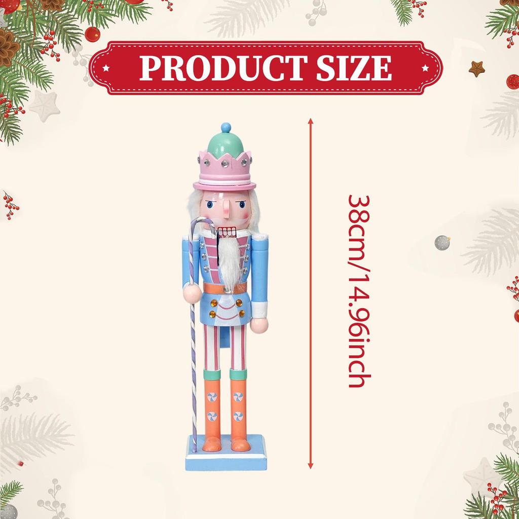 14.96inch King Nutcracker Christmas Decoration Tabletop Figurine, Doll Figure Ornament