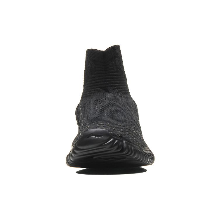 Li-Ning Seamless High-Top Running Shoes Men Sneakers Black White AGLM197-2