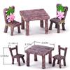 Dollhouse Accessories Mini Miniature Micro Landscape Garden Furniture Ornament Table and Chairs