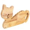 Cat Shape Wooden Pen Holder Cute Shape Desktop Crayon Stand Home Desk Decor