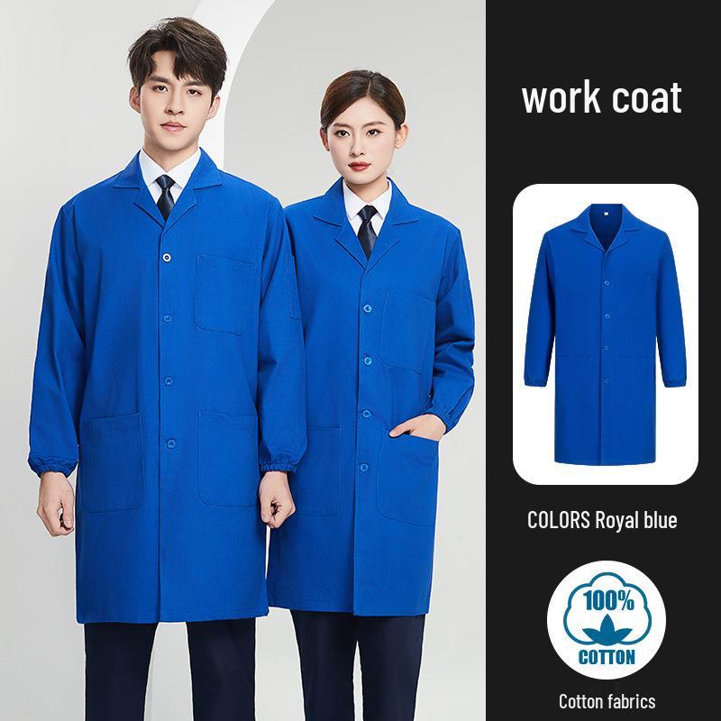 Custom Printed Wear-Resistant Lab Coat - High-Quality, Dirt-Resistant Workwear for Workshops and Factories