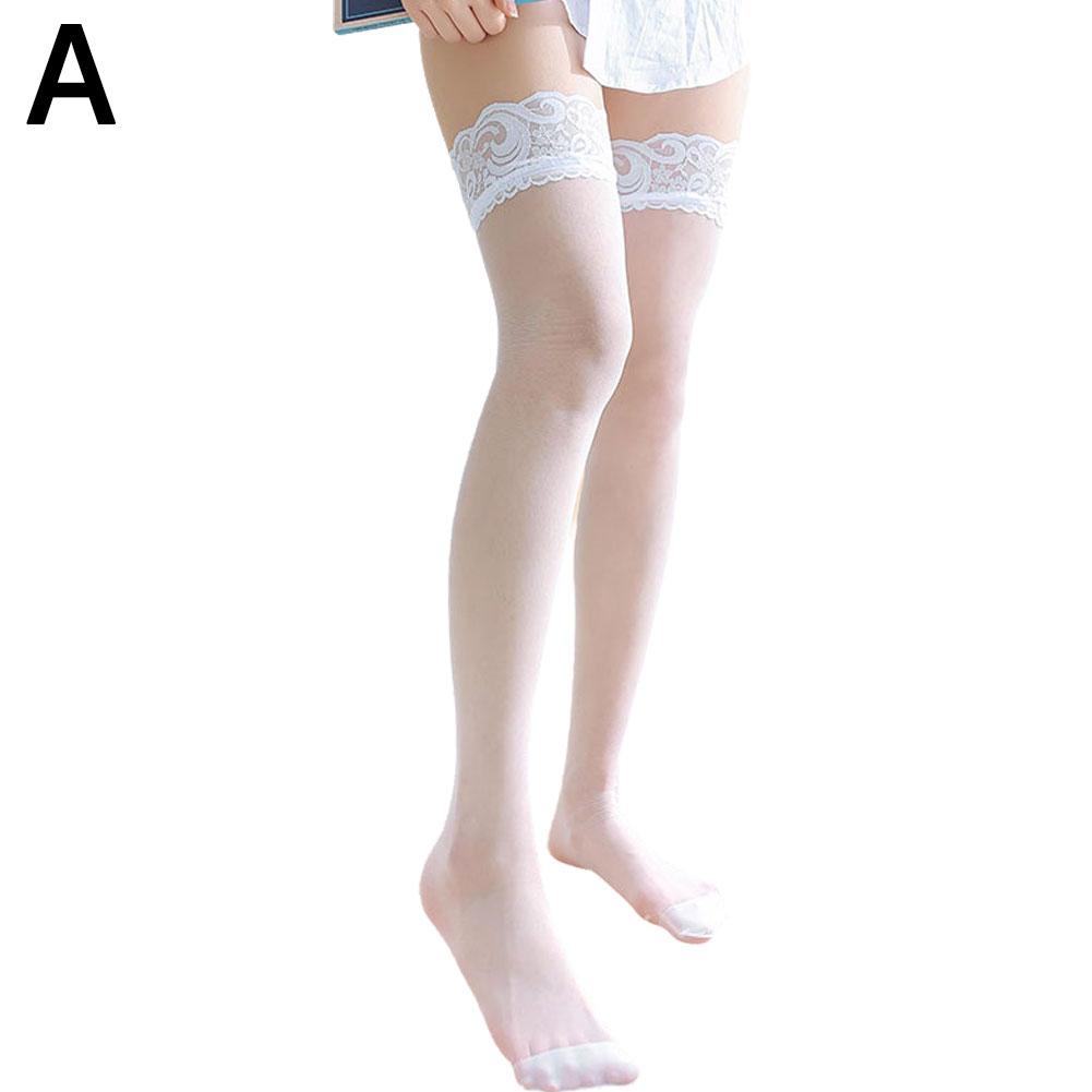 Women's Lace Stockings Sexy Fashion Ladies Women Sheer Stay Up Thigh High Stockings Summer Nightclubs Pantyhose Cross Stockings