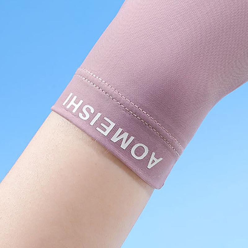Summer Women'S Ice Silk Thin Gloves Fingerless Half-Finger Uv Protection Sunscreen Female Gloves Nail Gloves Riding Driving