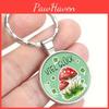 Four Leaf Clover And Mushroom Keychain Alloy Cute Gift For Couples And Friends