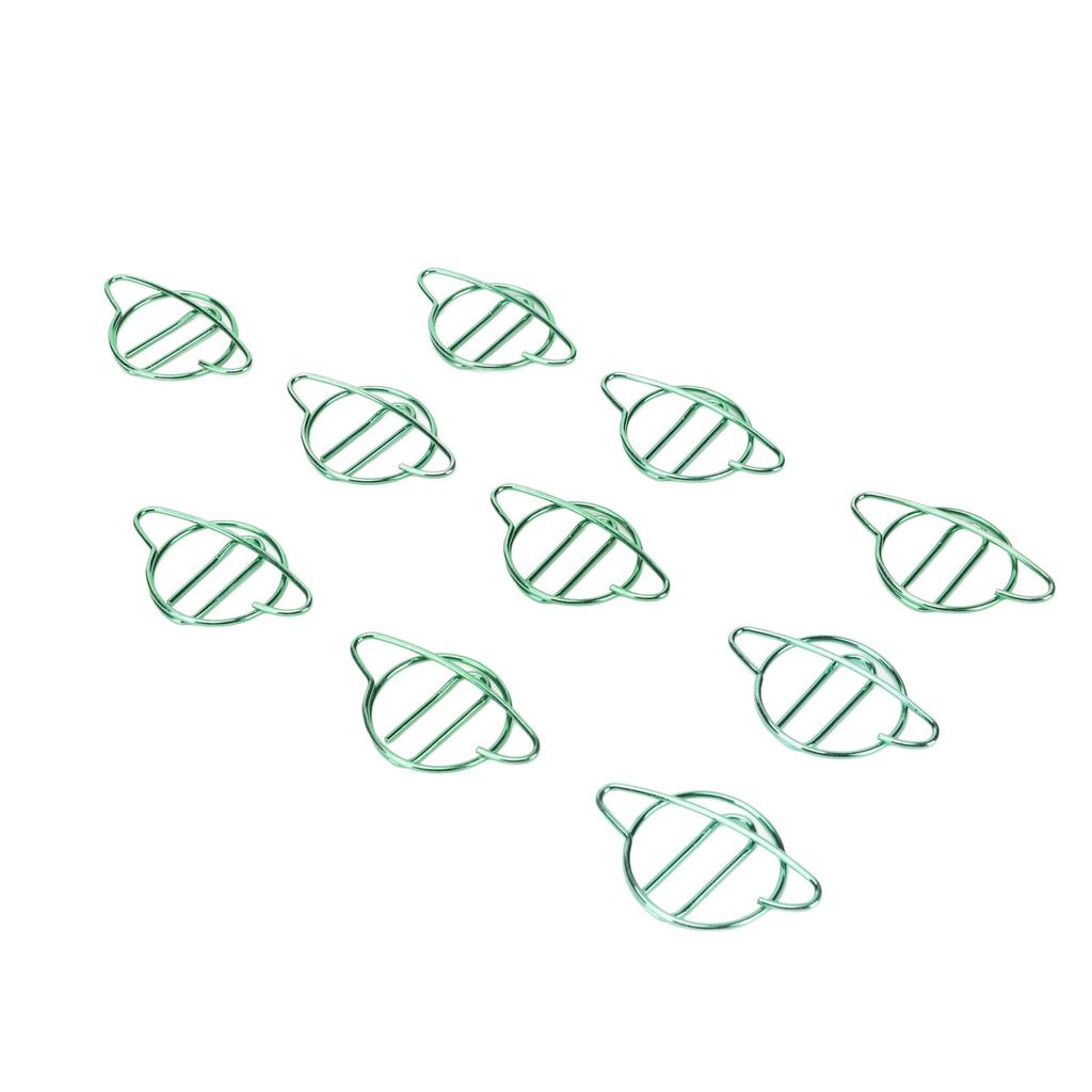 100Pcs Paper Clips Cute Unique Shape Electroplating Process Lightweight Portable Metal Paperclip