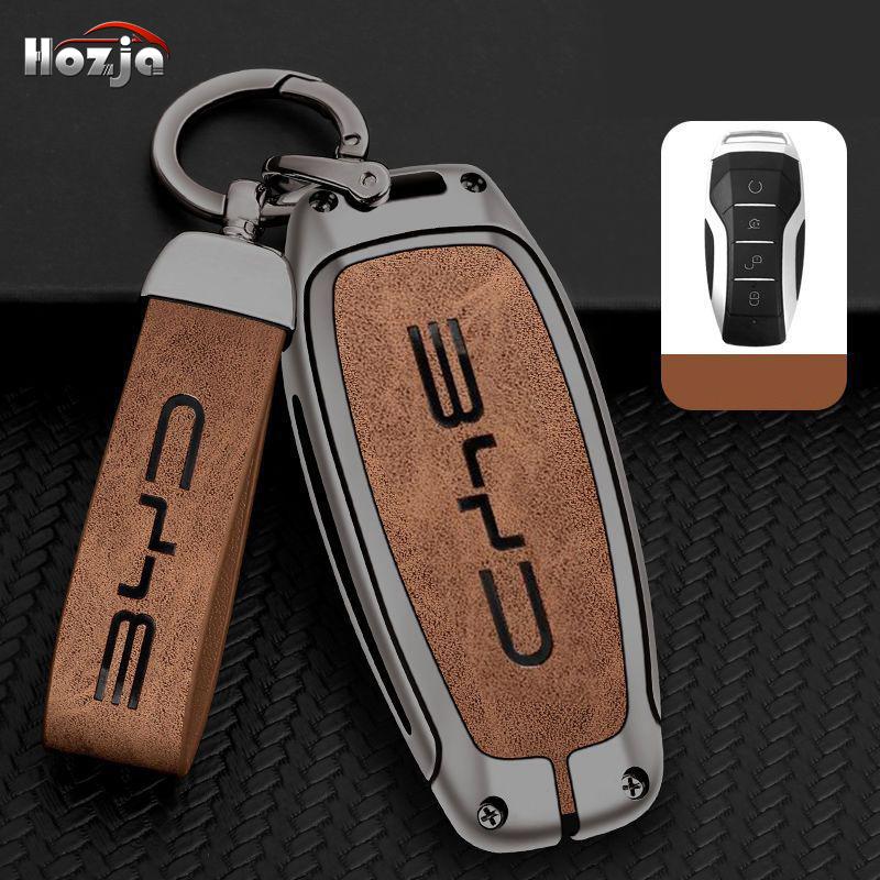Alloy Car Key Case Cover Holder for BYD Second Song Pro Tang Dm QIn PLUS MAX Yuan Generation Atto 3 Han EV Dolphin Accessories