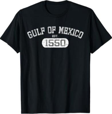 Retro Gulf of Mexico Est 1550 Mexican Flag for Men Women T-Shirt Unisex T-Shirt