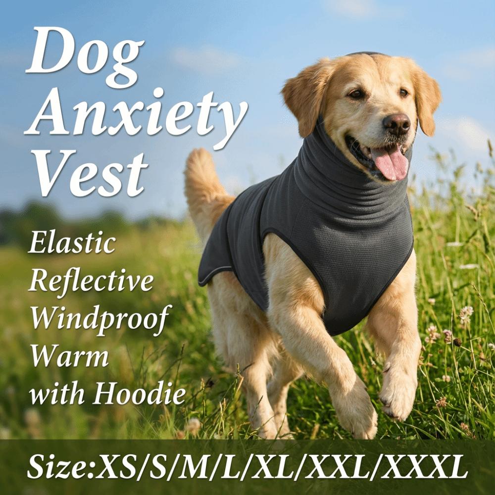 Pet Supplies Elastic Dog Anxiety Vest Reflective Warm Dog Soothing Clothes Comfortable Adjustable Dogs Calming Jacket Rainy Day