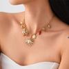 Alloy Enamel Pendant Necklace Vintage Chili Pepper Clavicle Chain  for Women