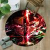 1pc Kamado Tanjiro  Carpet, Round Rug, Comfortable, Suitable for Entryways, Living Rooms, Office, And Bedrooms, Christmas Decoration