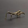 Mantis Kupferornamente Teehaustier Insekt Massiv Antikbronze Kunst Miniatur Heimdekoration Handwerk Figuren Schreibtischzubehör