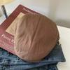 Autumn atmosphere Maillard~ Brown suede flat-topped newsboy hat for women's autumn and winter retro British octagonal beret