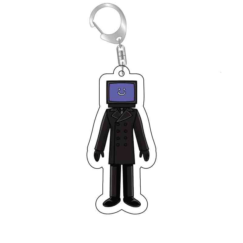 Skibidi Toilet Cameraman Speakerman Acrylic Products Keychain Funny Jewelry Friends Fans Gift Bag Charms Souvenir Accessorie