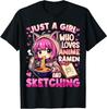 Just A Girl Who Loves Anime Ramen and Sketching Japan Anime T-Shirt