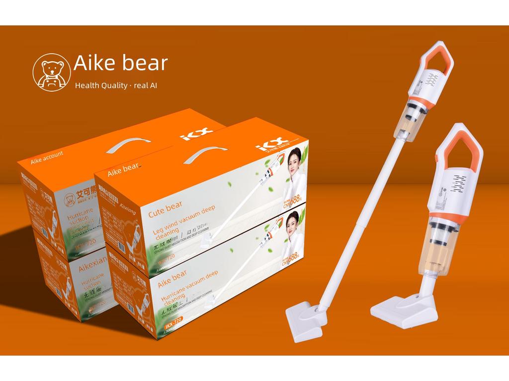 Aspirator de mână fără fir Eco Bear: Aspirație puternică pentru casă și mașină, umed/uscat, măturător și mop cu două scopuri.
