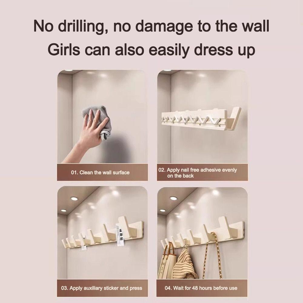 Strong Adhesive Wall Hooks Plastic Wall Rack Hanger Behind Doors Hook  Wall Storage Accessories