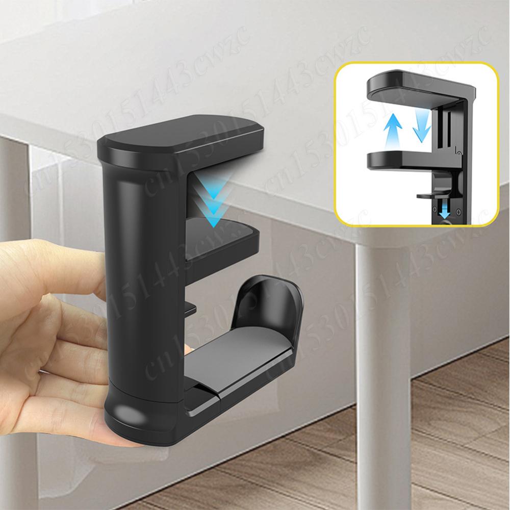 Kopfhörerständer Halter Bohren Frei Rutschfest Kopfhöreraufhänger 360 Drehbar Gaming Headset Schreibtischaufhänger Haken Verstellbar