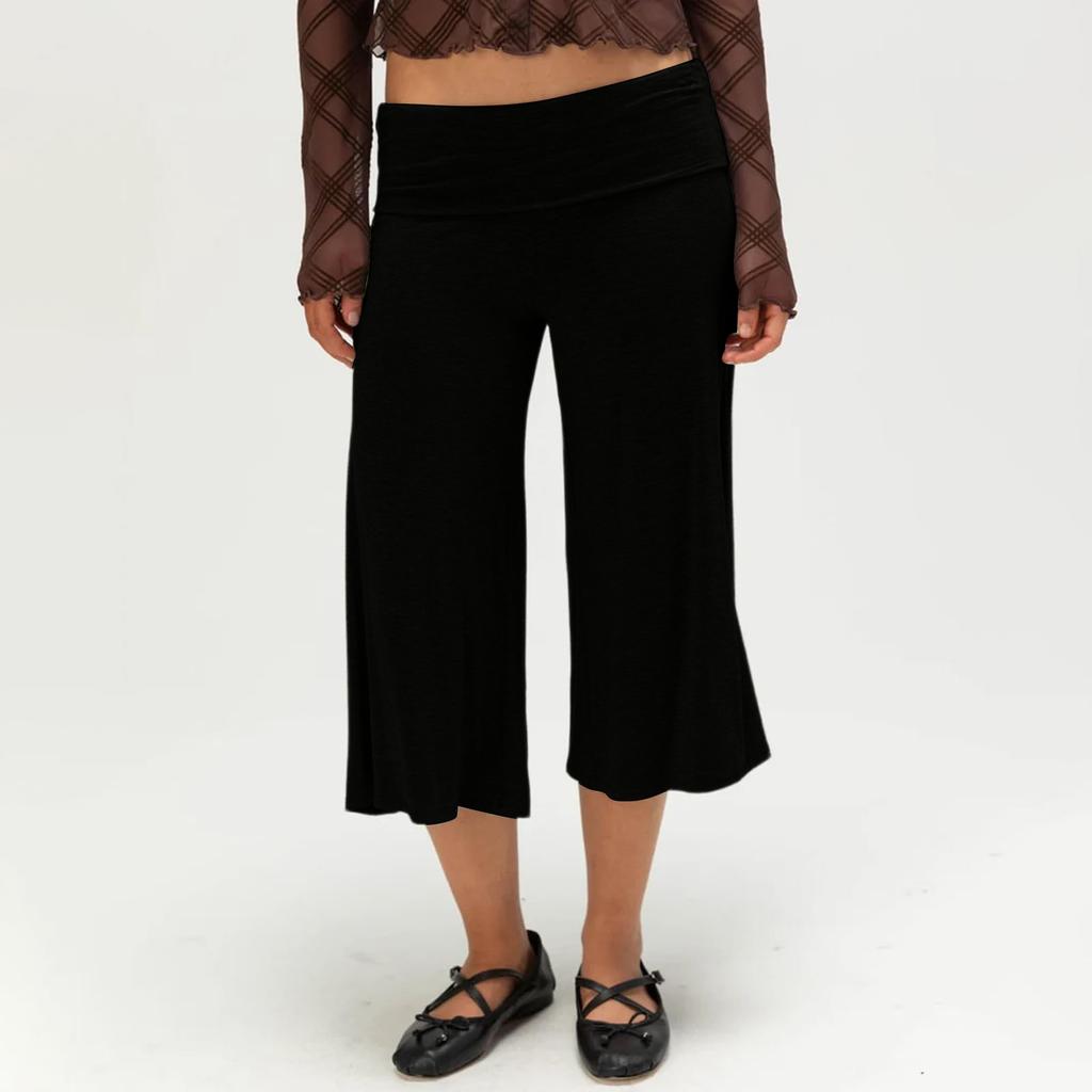 Ladies' Color Casual Pants, Fashionable And Trendy Five Quarter Shorts