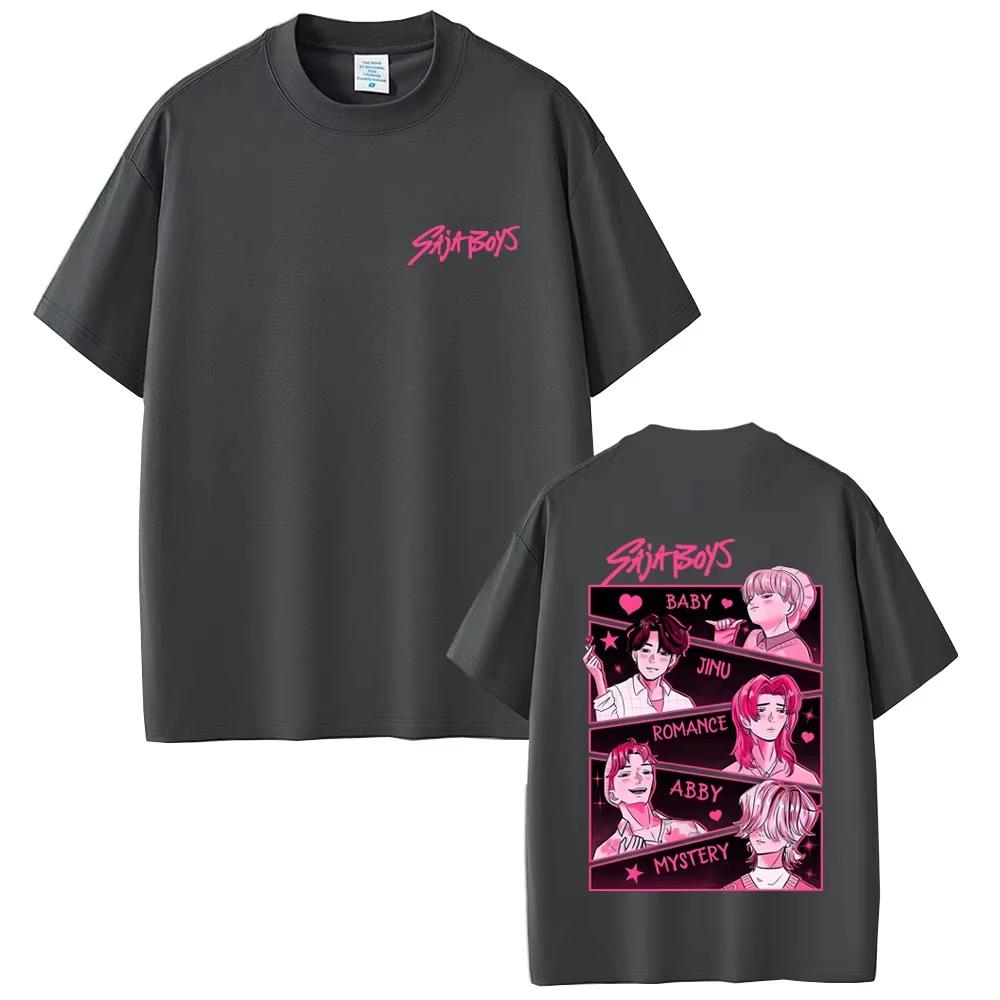 Anime K-pop Demon Hunters Rumi Mira Zpey Film Grafica Maglietta Uomo Donna Harajuku Alta Qualità Oversize Cotone Streetwear
