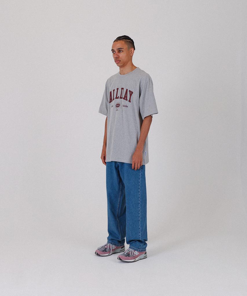 ALL DAY HOOPS All Day Arch Logo Short Sleeve T-Shirt Melange Grey