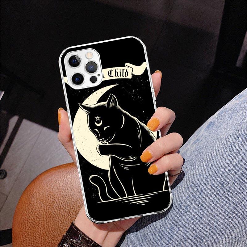 Witch And Cat Colorful Cute Phnoe Case for Iphone 17 Air 16 11 12 13 Mini 14 Plus 15 Pro Max 7 8E SE 2020 16ProMax Phone Cover C