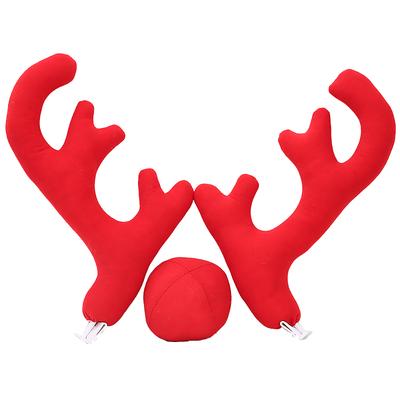 Kit de Chifres de Rena Para Carro Decorações Festivas de Natal para Carro