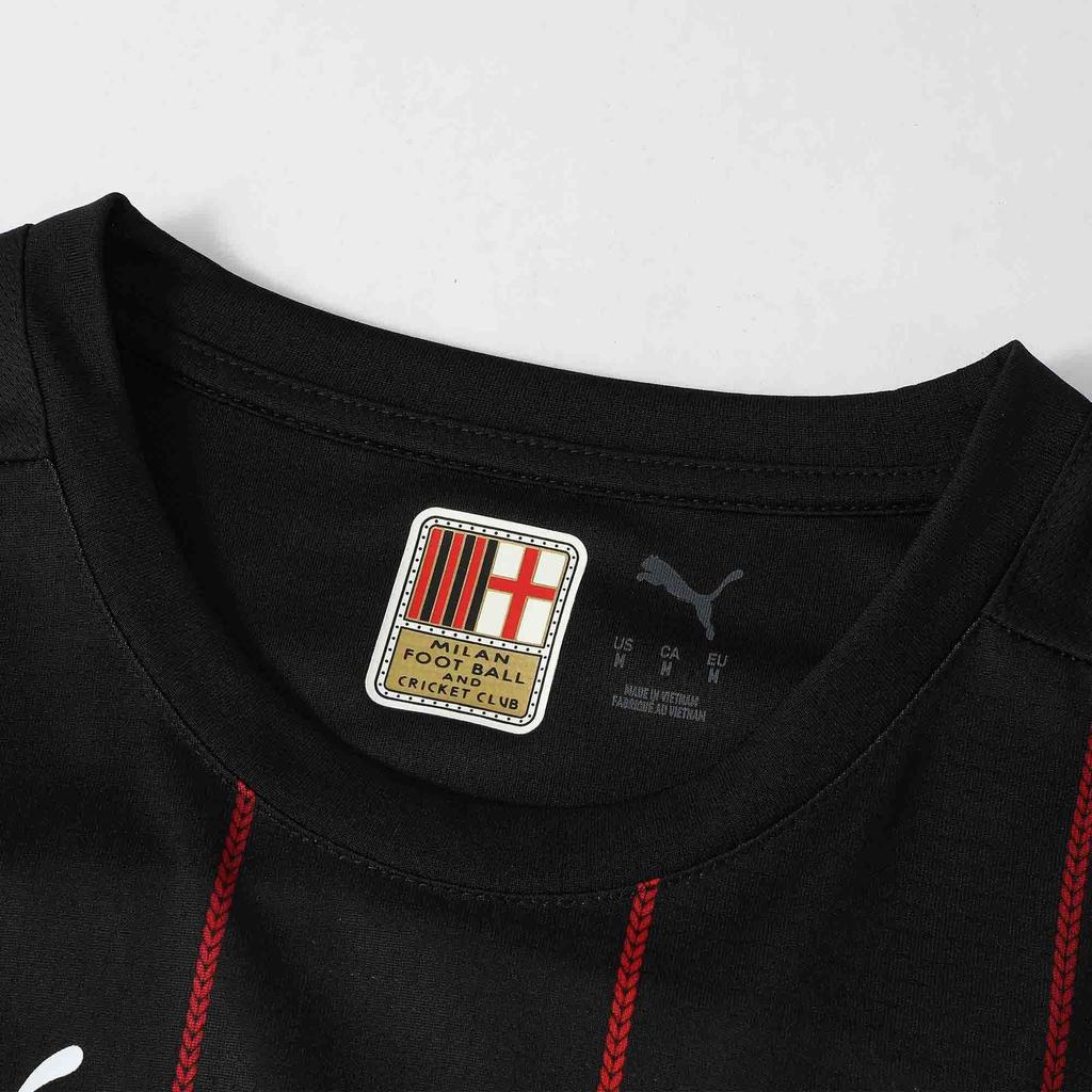 Puma X Acm 1899 Ac Mailand Fußball Bequem Atmungsaktiv Rundhals Kurzarm Pullover Trikot Herren Trikot Schwarz 779344-07