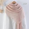 Sciarpa da donna in cotone lino seta - Per tutte le stagioni, colore unito, versatile foulard per testa e parasole