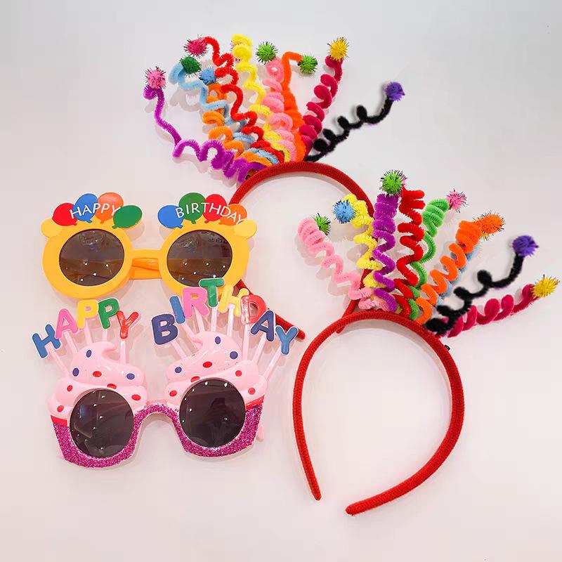 Kids' Birthday Prank Party Photo Booth Props & Headband Set