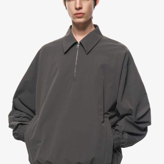Giosong Giao Collar Zip-Up Tunic Gray ZG2TS204GY