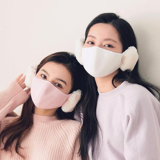 Face Guard Windproof Cold-Proof Soft Fabric Plush Ear Protection Three-dimensional Cutting Face Guard Ear Warmer