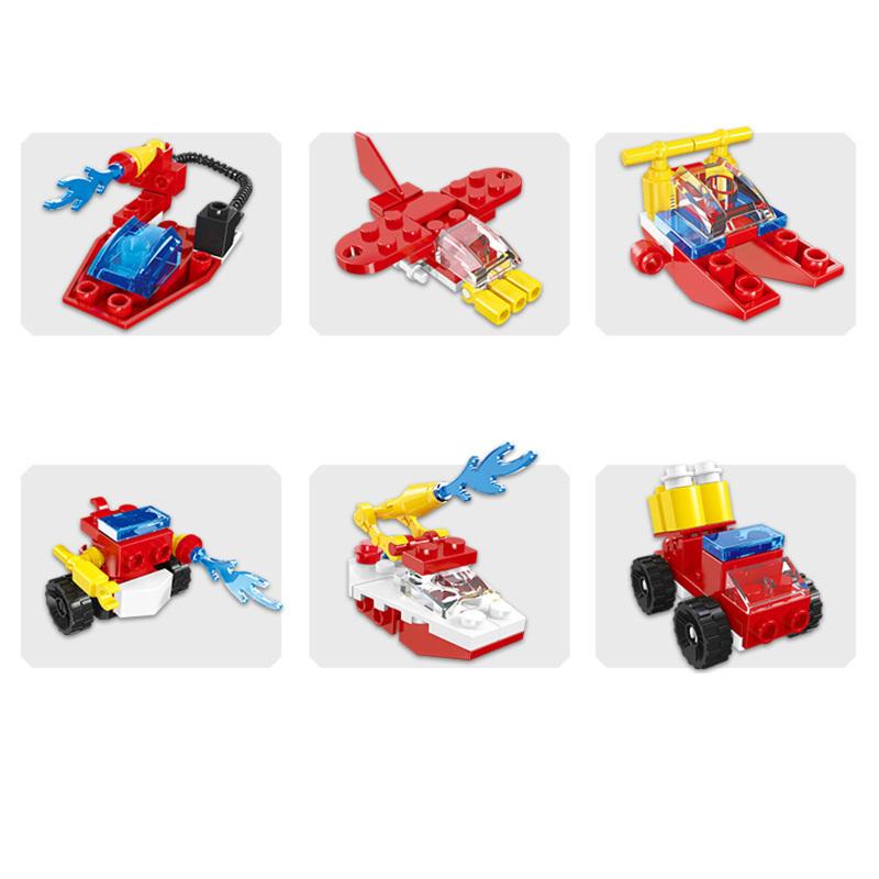 Fireline Commando Building Blocks Toys Plastic Small Particles Diy Fire-fighting Assembled Building